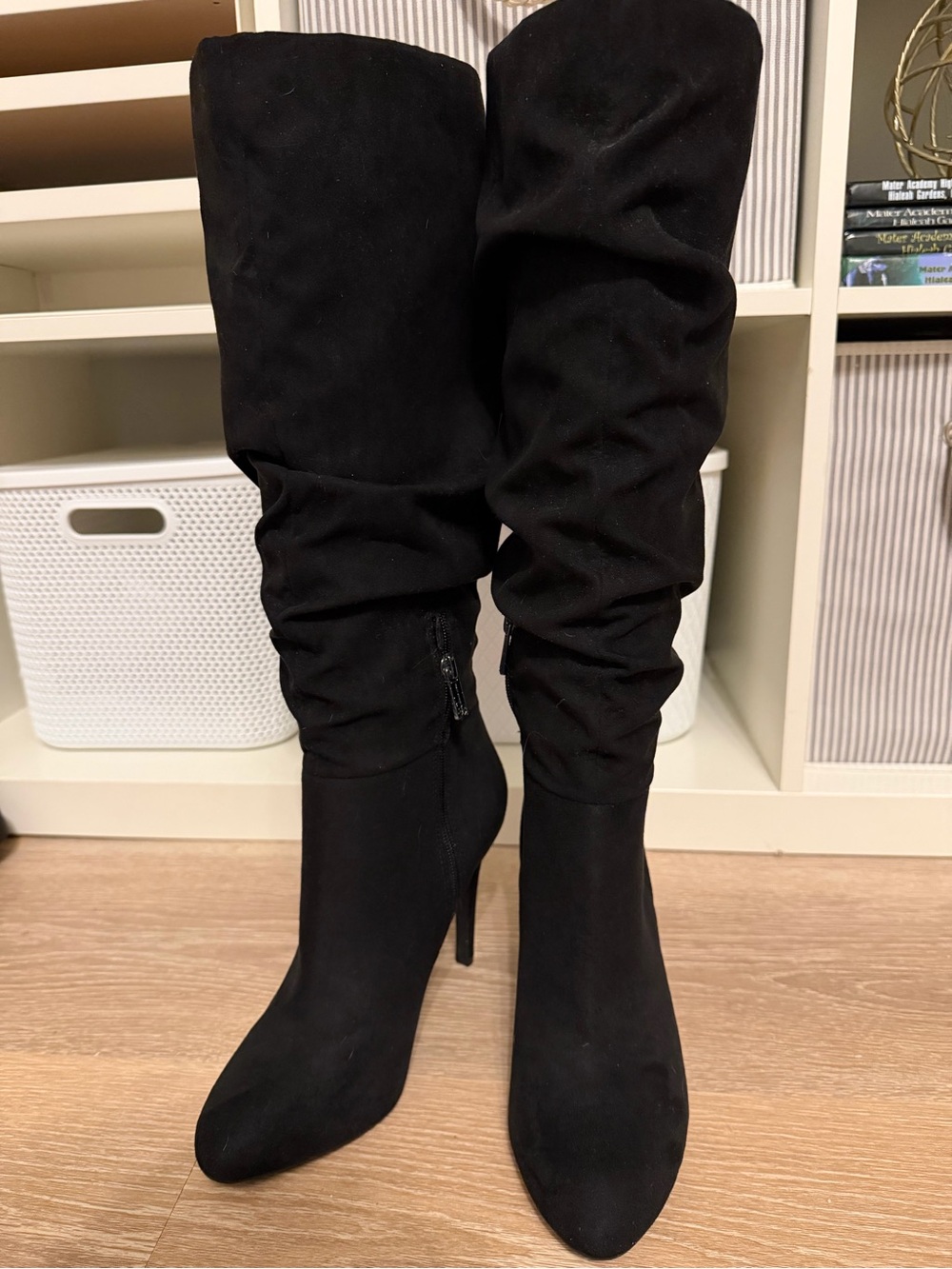 Jessica Simpson Black Slouch Over-the-Knee Stiletto Boots